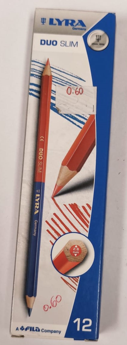 Lápiz bicolor rojo y azul LYRA